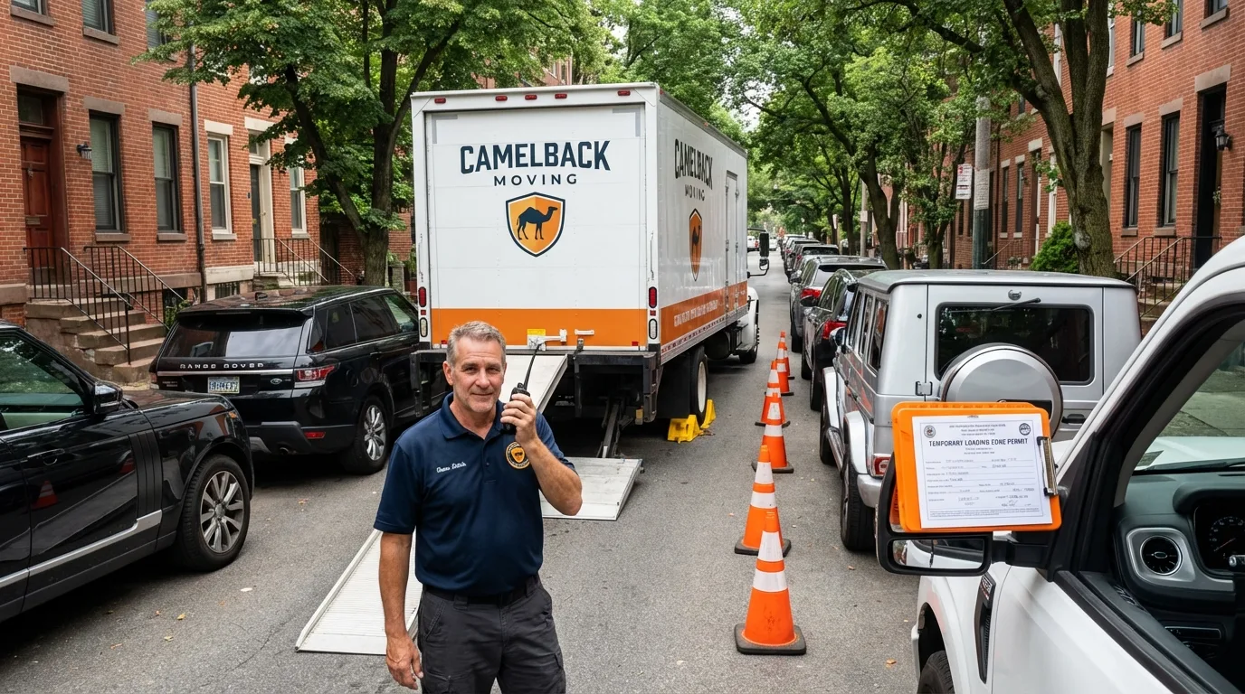 City street loading permit setup in South River, NJ
