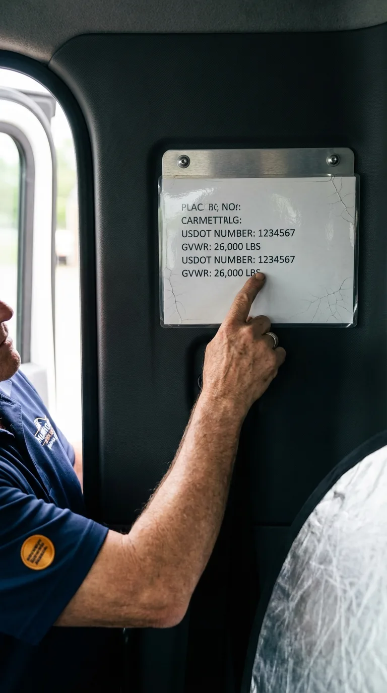 USDOT licensing placard verification in South River